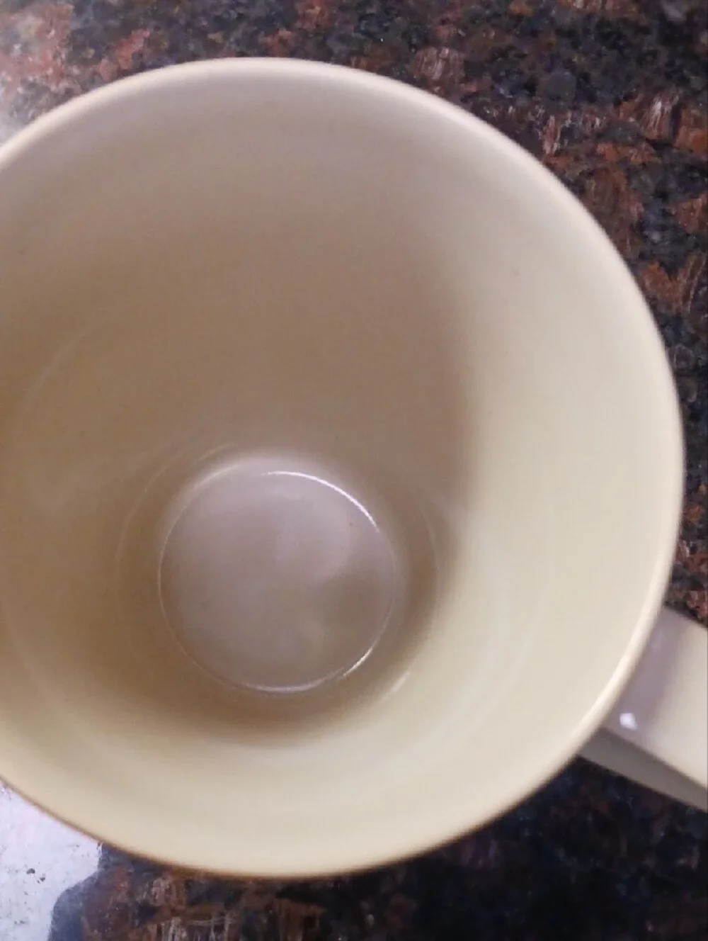 Pier 1 Red and Cream Ceramic Accent Mug
